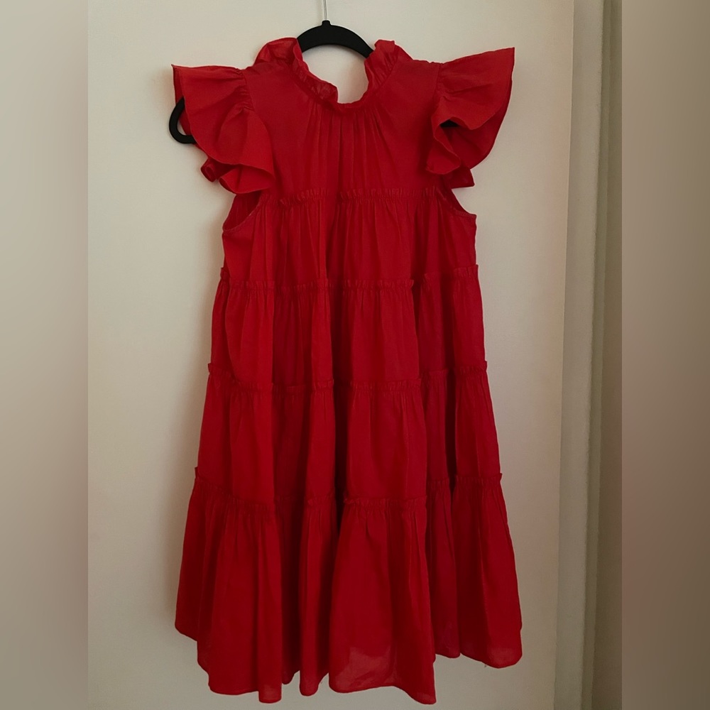 Rhode tiered high neck dress XS